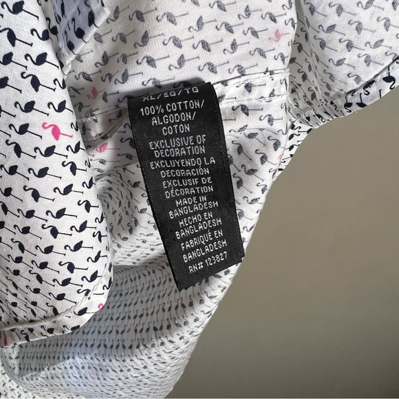 Geometrix New York Flamingo button down slim fit XL black and pink - Picture 4 of 4